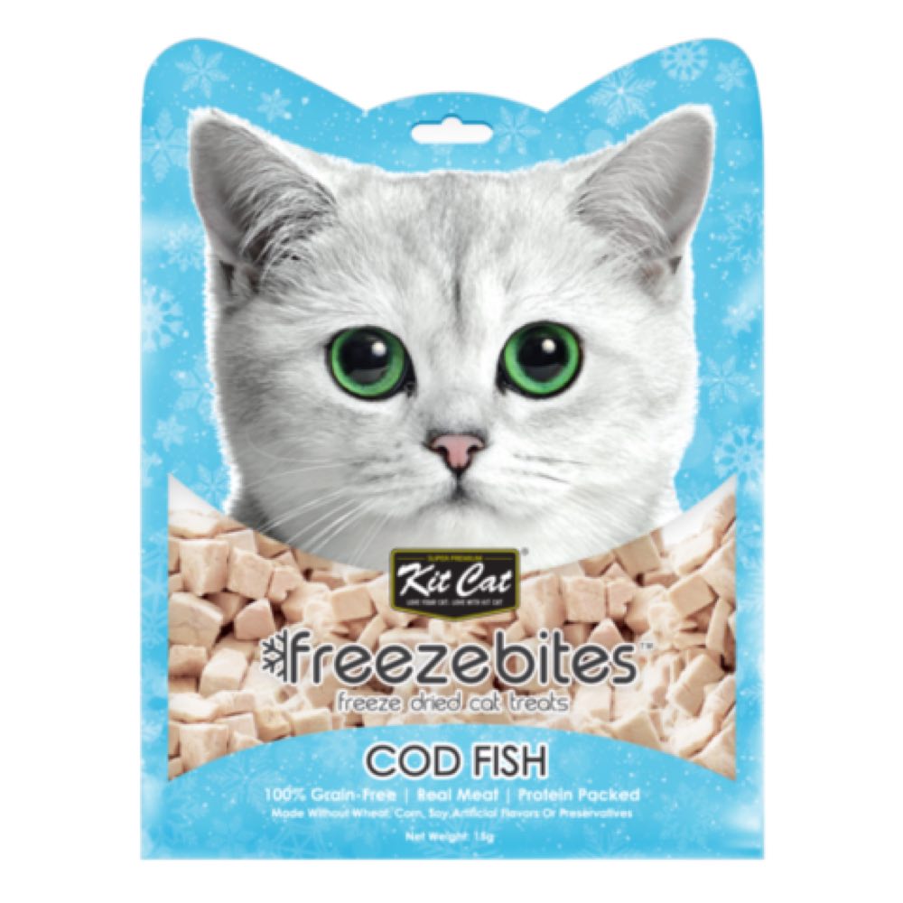 Kit Cat Freeze Bites Cod Fish Grain Free Cat Treats 15g