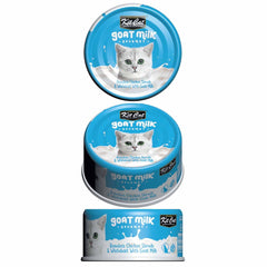 Kit Cat Goat Milk Gourmet Boneless Chicken Shreds & Whitebait Grain-Free Canned Cat Food 70g