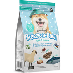 20% OFF 140g (Exp 27Apr26): Loveabowl Freeze-A-Bowl Lamb & Mackerel Grain-Free Freeze-Dried Raw Dog Food