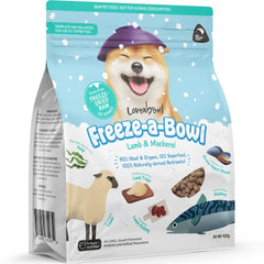 20% OFF 140g (Exp 27Apr26): Loveabowl Freeze-A-Bowl Lamb & Mackerel Grain-Free Freeze-Dried Raw Dog Food