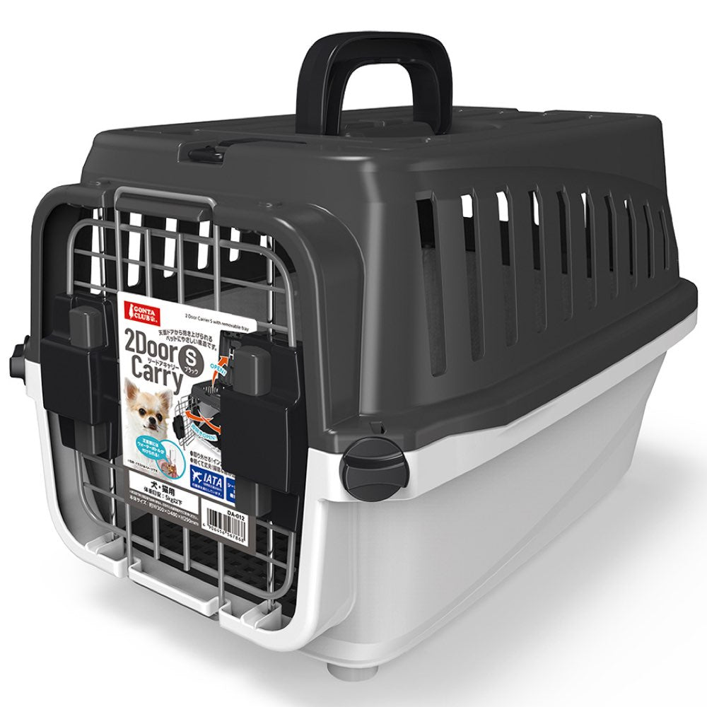 Marukan 2-Door Carrier For Cats & Dogs (Black)