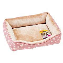 Marukan Pink Rectangular Dog Bed (Small)