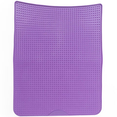 Messy Cats Silicone Litter Mat With Soft Graduated Spikes (Purple)