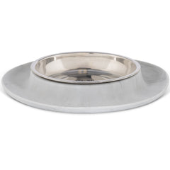 Messy Cats Single Silicone Feeder With Stainless Steel Cat Bowl (Marble)