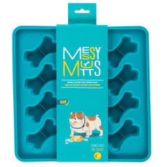Messy Mutts Framed Silicone Dog Treat Making Mold (12 Bones, Blue)