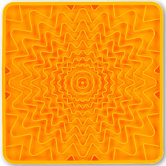 Messy Mutts Framed Silicone Interactive Dog Licking Mat (Orange)