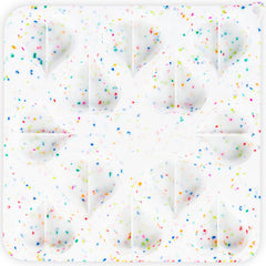 Messy Mutts Silicone Bake & Freeze Dog Treat Maker (12 Hearts, Confetti)