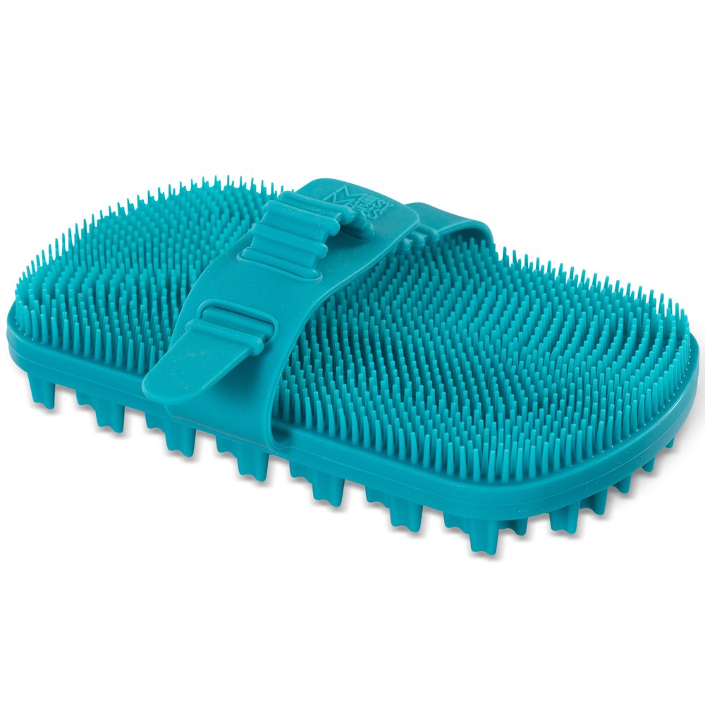 Messy Mutts Silicone Dual Sided Dog Grooming Brush With Hand Strap