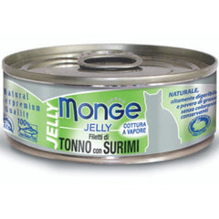 Monge Yellowfin Tuna with Surimi in Jelly Canned Cat Food 80g
