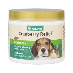 15% OFF: NaturVet Cranberry Relief® Plus Echinacea Powder Supplement For Dogs & Cats 50g