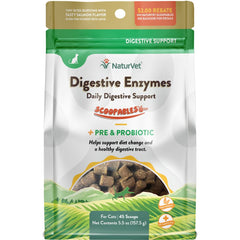 NaturVet Scoopables Digestive Enzymes Digestive Support Cat Supplement 5.5oz
