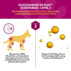 NaturVet Scoopables Glucosamine DS Plus Moderate Joint Care Dog Supplement 11oz