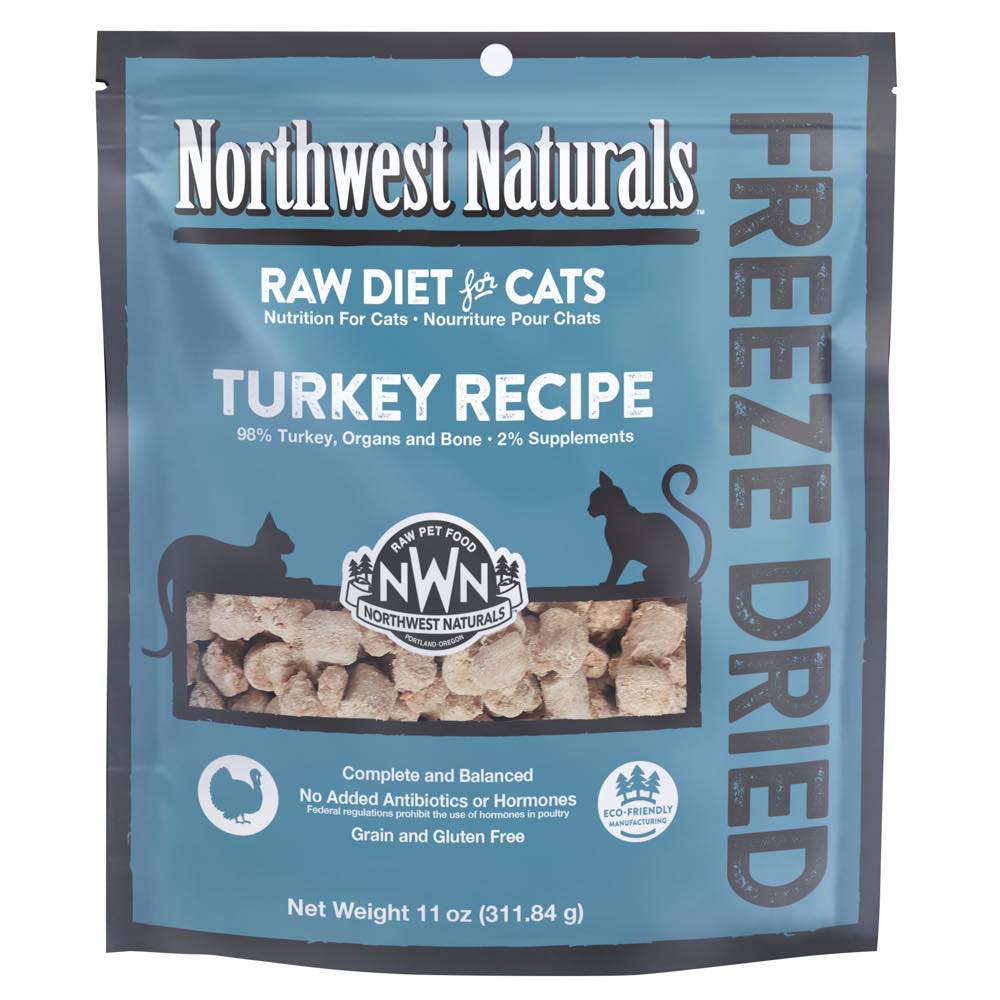Northwest Naturals Turkey Freeze Dried Raw Nibbles For Cats 11oz