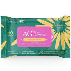 Nurture Pro AG+ Silver Wipes For Cats & Dogs 10pc