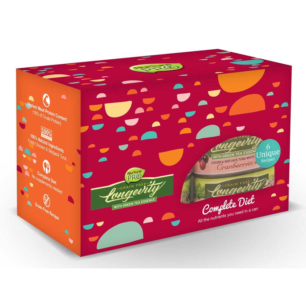 TRIAL SPECIAL $3 OFF: Nurture Pro Longevity Grain-Free Canned Cat Food Sampler Box