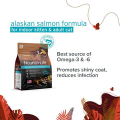 20% OFF: Nurture Pro Nourish Life Alaskan Salmon Indoor Kitten & Adult Formula Dry Cat Food