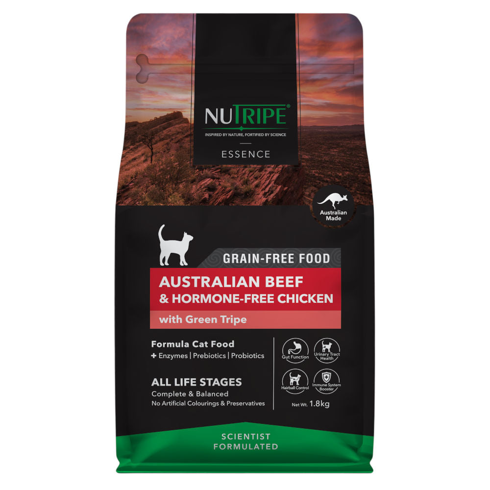 Nutripe Essence Australian Beef & Chicken with Green Tripe Grain-Free Dry Cat Food