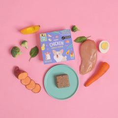 PetCubes Puppy Gently Cooked Chicken Grain-Free Frozen Dog Food 2.24kg