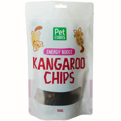 PetCubes Kangaroo Chips Grain-Free Treats For Cats & Dogs 50g