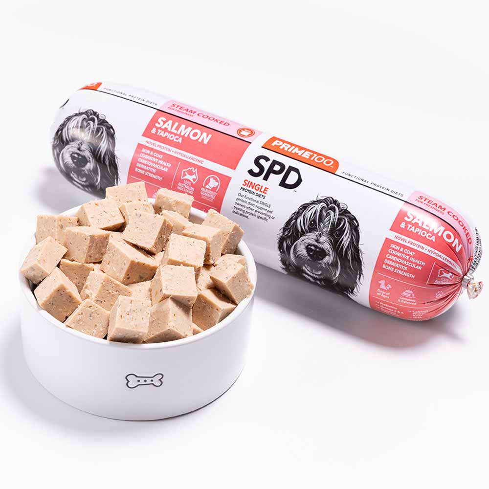Prime100 SPD Salmon & Tapioca Grain Free Cooked Chilled Roll Dog Food 2kg