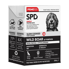 Prime100 SPD Slow Cooked Wild Boar & Pumpkin Wet Dog Food 354g