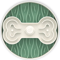 Puzzle Feeder Interactive Dog Bowl (Broken Wave, Green)