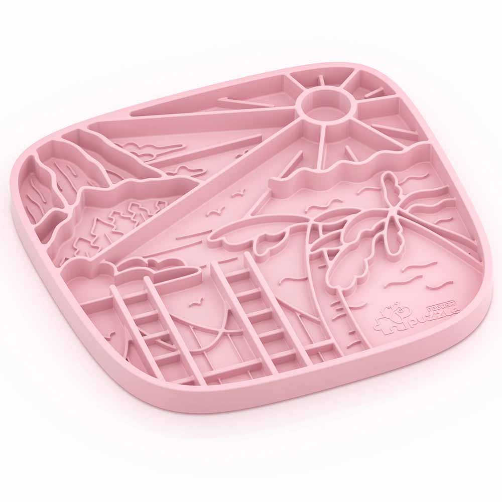 Puzzle Feeder Interactive Dog Lick Mat (California Pink)