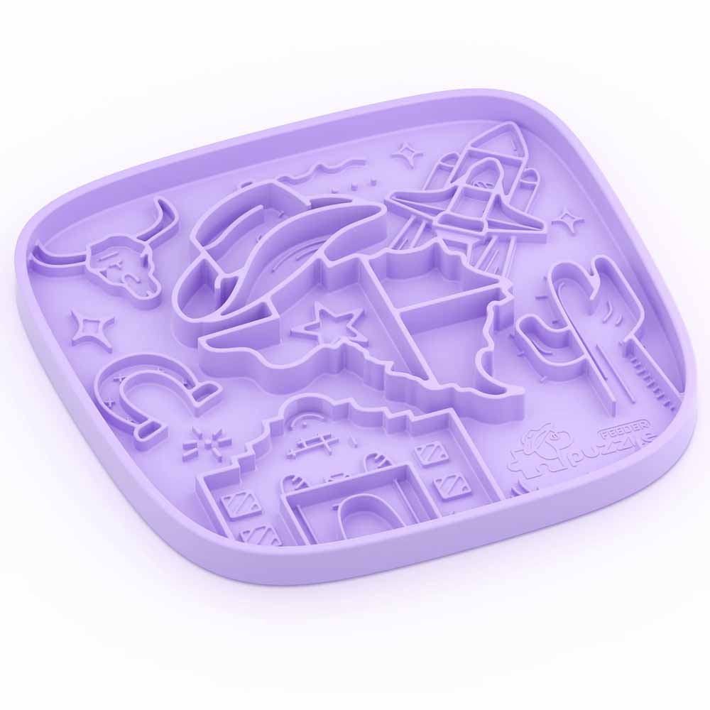 Puzzle Feeder Interactive Dog Lick Mat (Texas Purple)