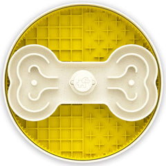 Puzzle Feeder Lick Interactive Dog Bowl (Yellow)