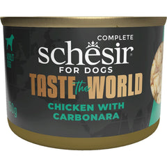 Schesir Taste The World Chicken With Carbonara Adult Canned Dog Food 150g