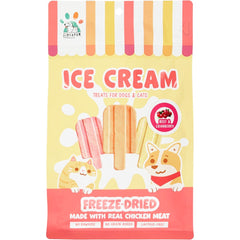 $3 OFF (Exp1May26): Singapaw Ice Cream Chicken With Beef & Cranberry Grain-Free Freeze-Dried Treats For Cats & Dogs 48g