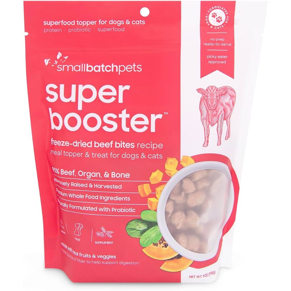Smallbatch Super Booster Freeze Dried Beef Bites Cat & Dog Treats 7oz