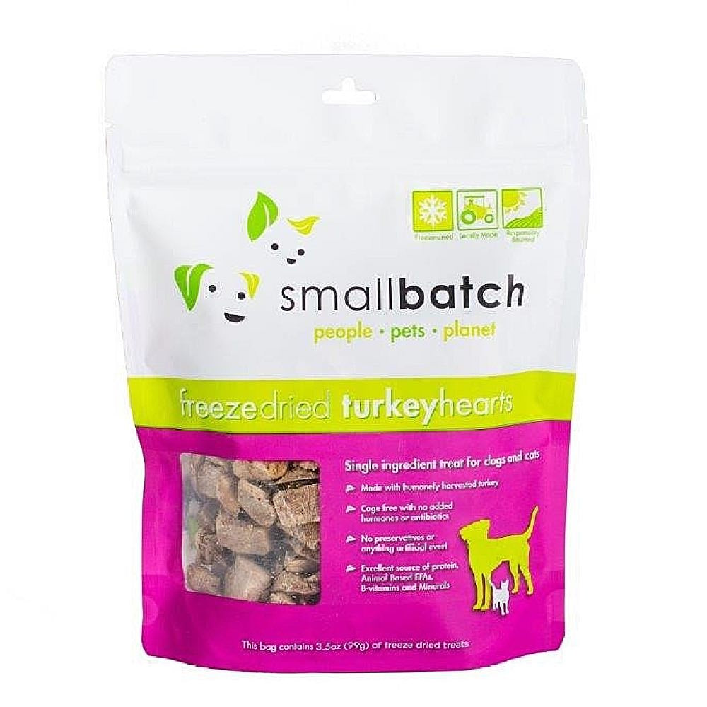 Smallbatch Turkey Hearts Freeze Dried Cat & Dog Treats 3.5oz