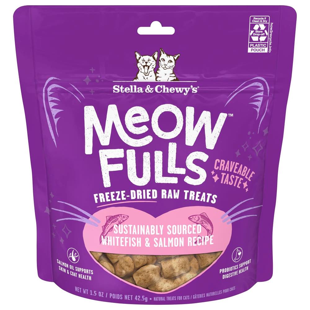 Stella & Chewy‚Äö√Ñ√¥s Meowfulls White Fish & Salmon Recipe Freeze-Dried Cat Treats 1.5oz