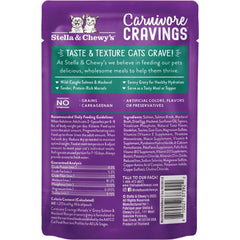 Stella & Chewy's Carnivore Cravings Morsels 'N' Gravy Salmon & Mackerel Grain-Free Pouch Cat Food 2.8oz