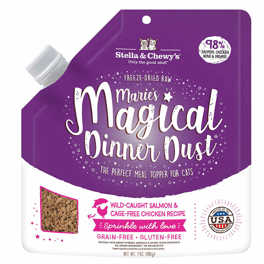 Stella & Chewy‚Äö√Ñ√¥s Marie‚Äö√Ñ√¥s Magical Dinner Dust Salmon & Chicken Freeze-Dried Cat Food Topper 7oz
