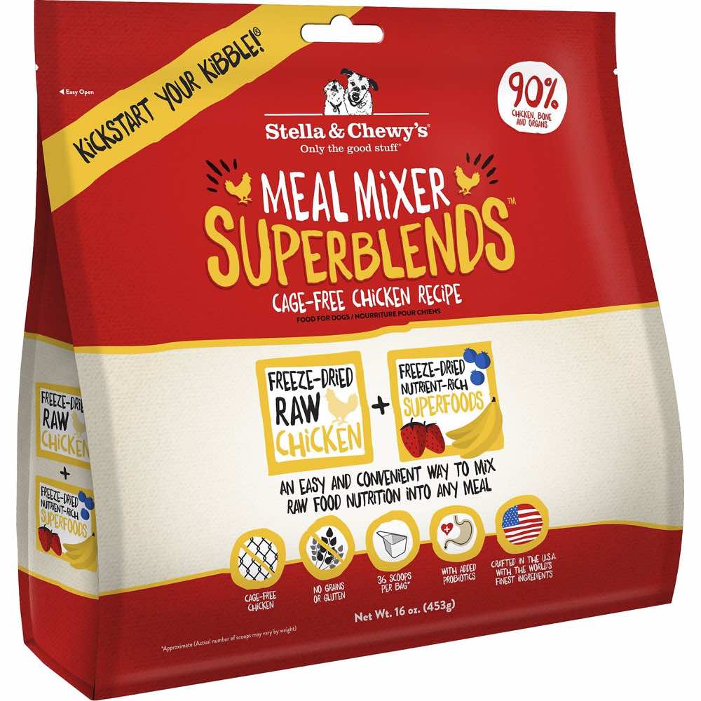 $19 OFF (Exp 3Jun26): Stella & Chewy's Meal Mixer Superblends Chicken Grain-Free Freeze-Dried Raw Dog Food 16oz