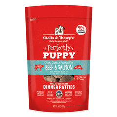 Stella & Chewy’s Perfectly Puppy Beef & Salmon Dinner Patties Grain-Free Freeze-Dried Raw Dog Food 14oz