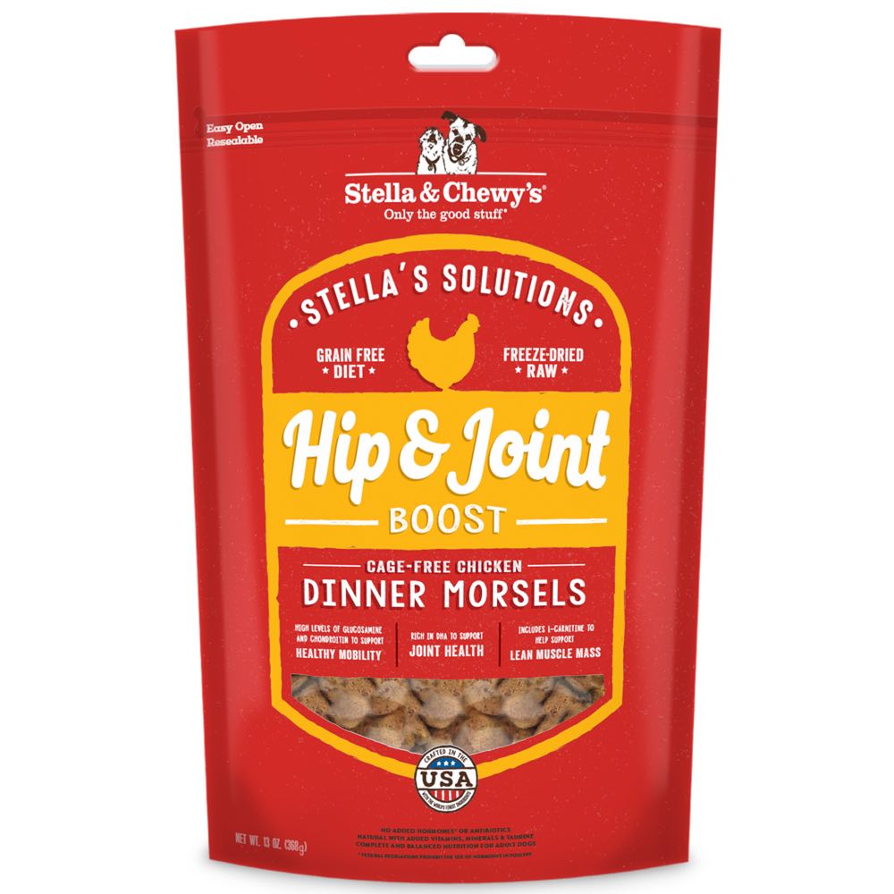 Stella & Chewy’s Stella’s Solutions Hip & Joint Boost Chicken Grain-Free Freeze-Dried Raw Dog Food