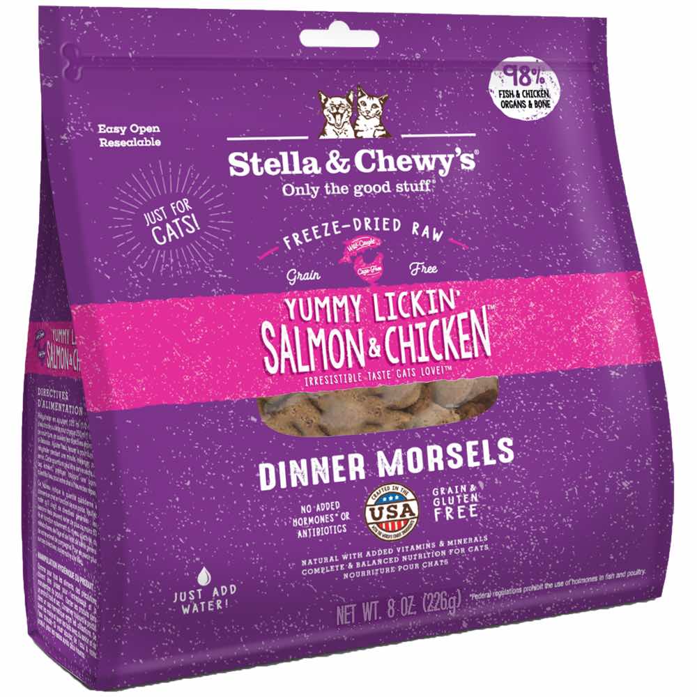 Stella & Chewy‚Äö√Ñ√¥s Yummy Lickin' Salmon & Chicken Dinner Morsels Freeze-Dried Cat Food