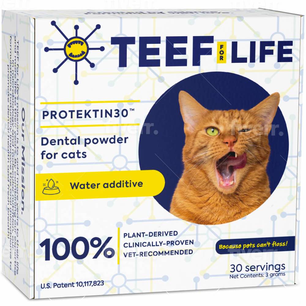 Teef! Protektin30 Prebiotic Dental Powder Cat Water Additive 3g