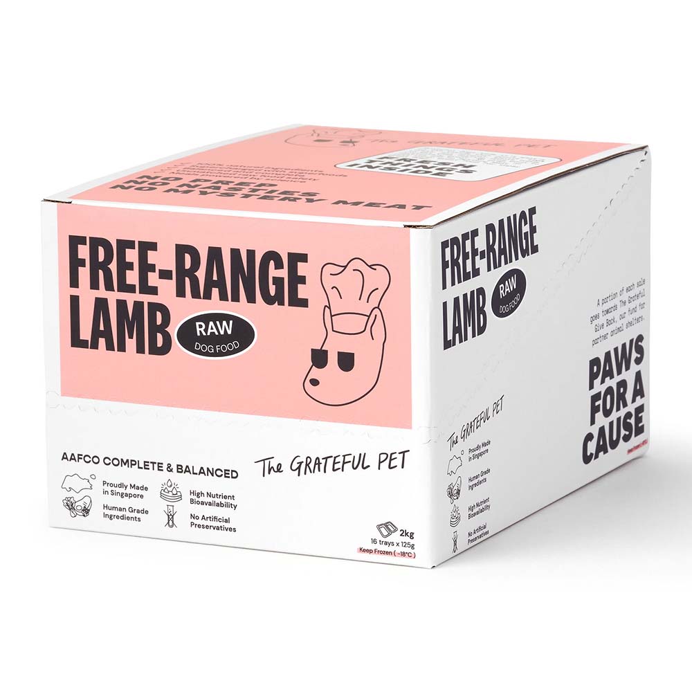 The Grateful Pet Raw Free-Range Lamb Frozen Dog Food 2kg