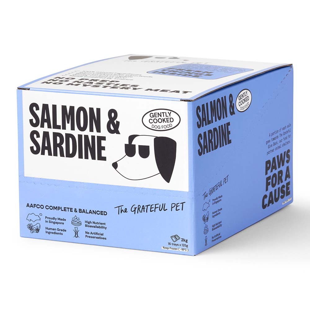 The Grateful Pet Gently Cooked Salmon & Sardine Frozen Dog Food 2kg