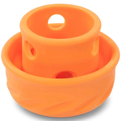 Totally Pooched Puzzle'n Play Mushroom Dog Toy (Orange)