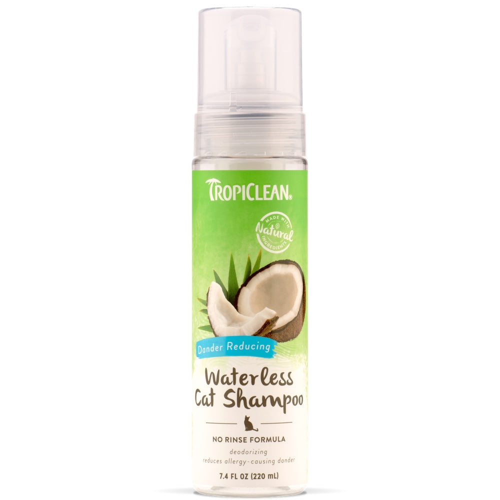 Tropiclean Dander Reducing Waterless Cat Shampoo 7.4oz