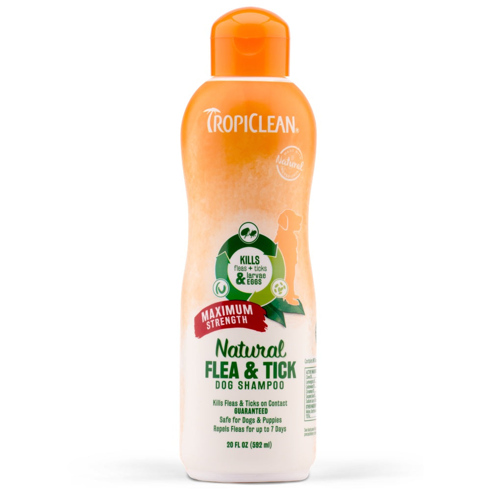 15% OFF: Tropiclean Natural Flea & Tick Maximum Strength Dog Shampoo 20oz