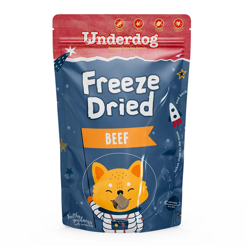 Underdog Beef Freeze-Dried Grain-Free Dog Treats 60g