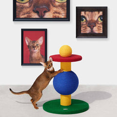 VETRESKA Chroma Cat Scratcher Post (Playful Ball)