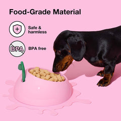 VETRESKA Juicy Peach Bowl, Mat & Spoon Set For Cats & Dogs