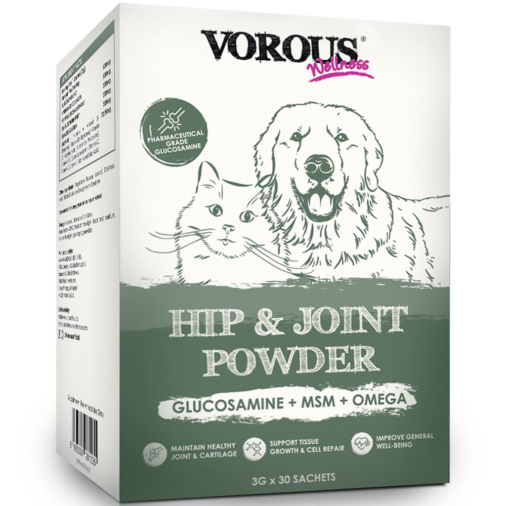 Vorous Hip & Joint Powder Supplement For Cats & Dogs 90g (Exp Jun 2026)